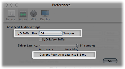 MainStage 2.2.1: Optimizing latency in MainStage 2.2.1