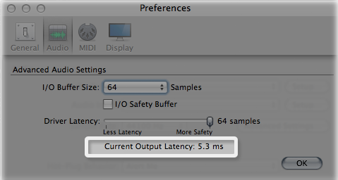 MainStage 2.2.1: Optimizing latency in MainStage 2.2.1