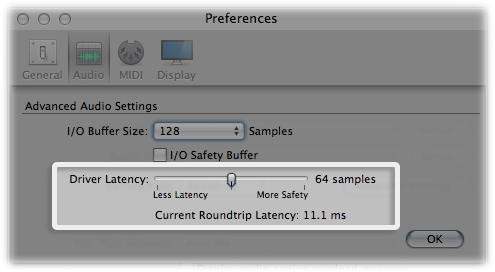 MainStage 2.2.1: Optimizing latency in MainStage 2.2.1